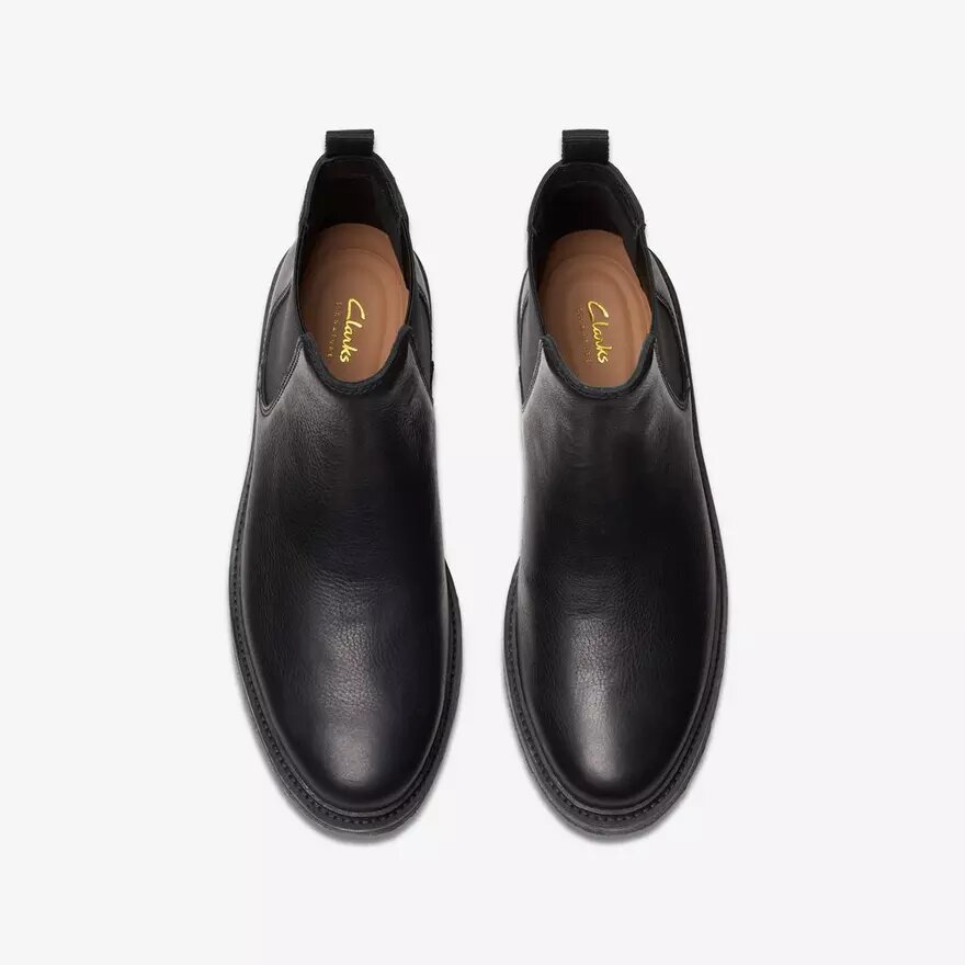 Botines Chelsea Clarkdale Easy de cuero negro para hombre Botines Chelsea Clarkdale Easy de cuero negro para hombre