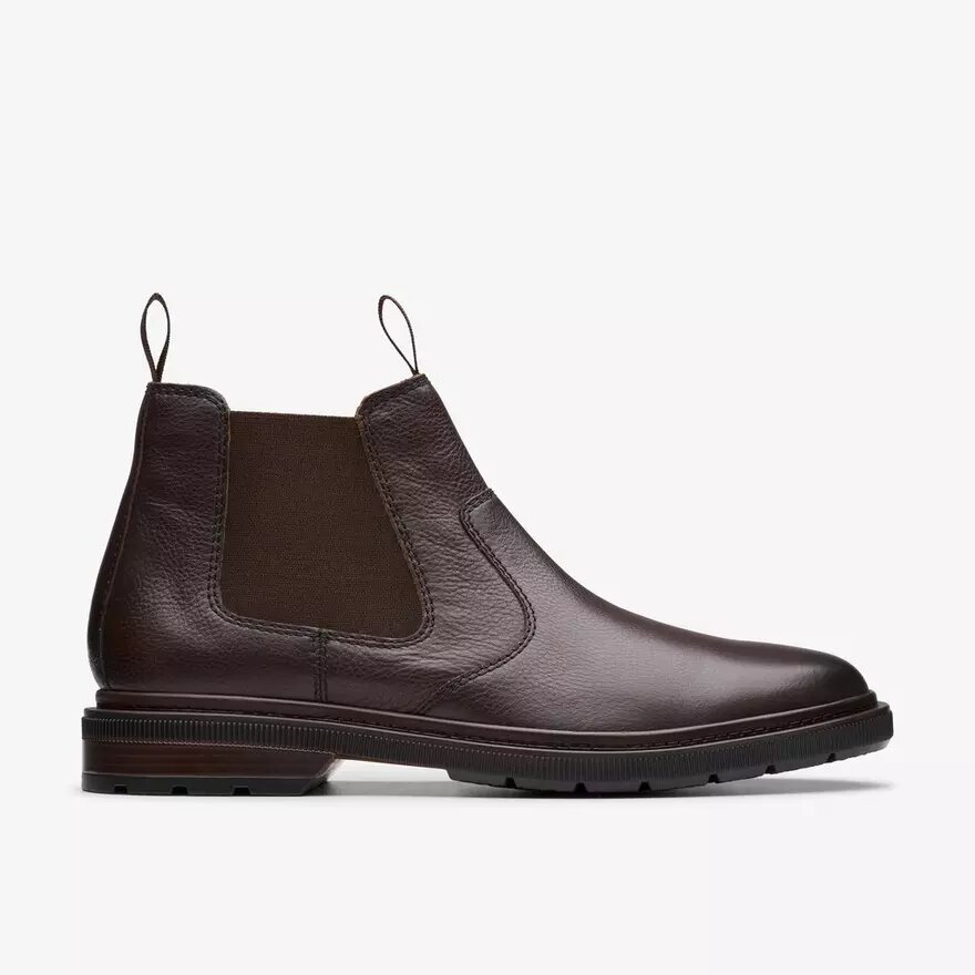 Botines Chelsea de cuero marrón oscuro para hombre Burchill Up Botines Chelsea de cuero marrón oscuro para hombre Burchill Up