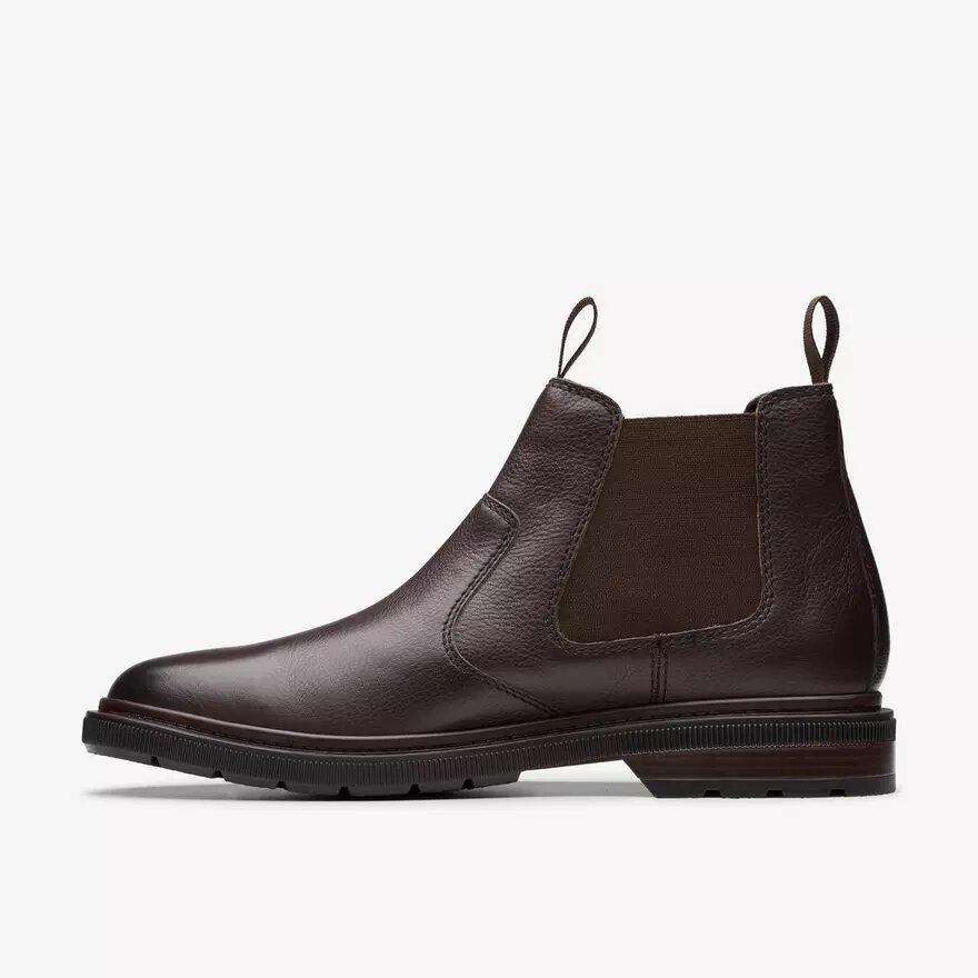 Botines Chelsea de cuero marrón oscuro para hombre Burchill Up Botines Chelsea de cuero marrón oscuro para hombre Burchill Up