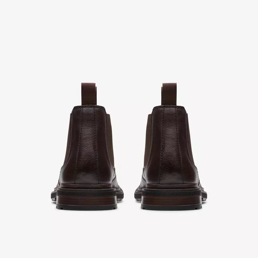 Botines Chelsea de cuero marrón oscuro para hombre Burchill Up Botines Chelsea de cuero marrón oscuro para hombre Burchill Up