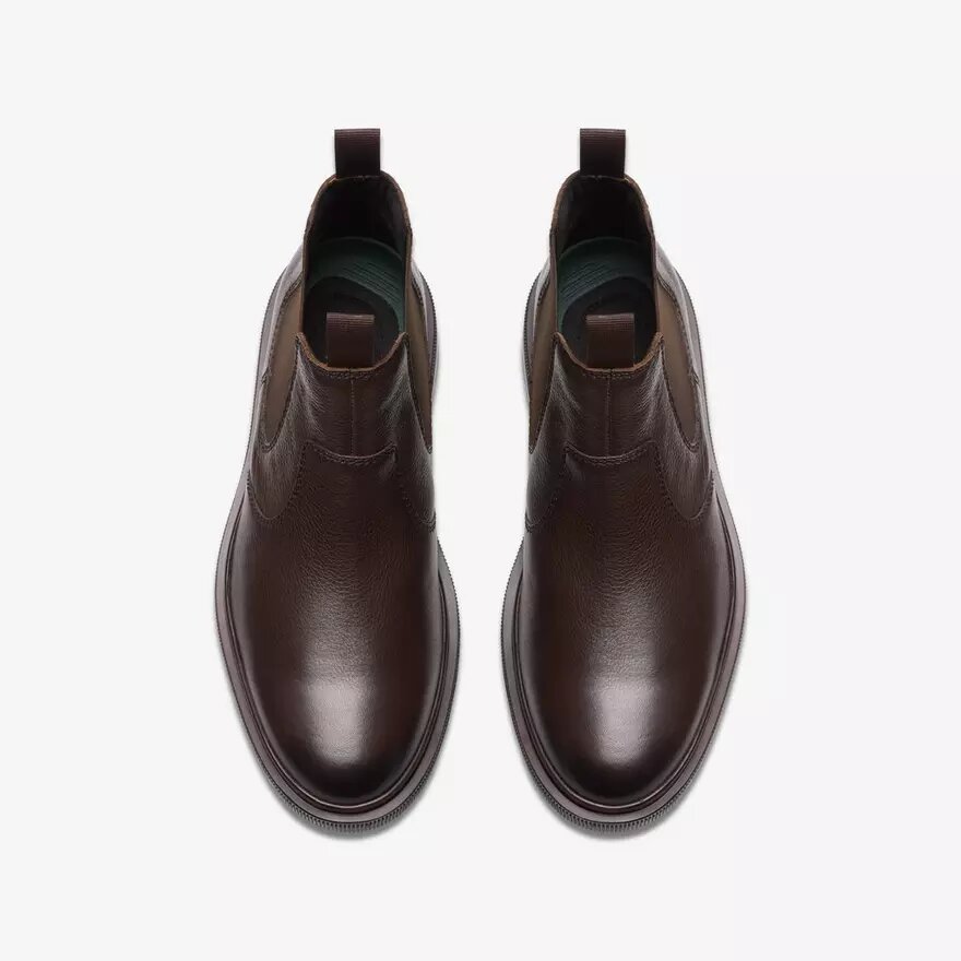 Botines Chelsea de cuero marrón oscuro para hombre Burchill Up Botines Chelsea de cuero marrón oscuro para hombre Burchill Up