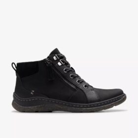 Botines Chelsea de cuero negro impermeables Orlene Top para mujer