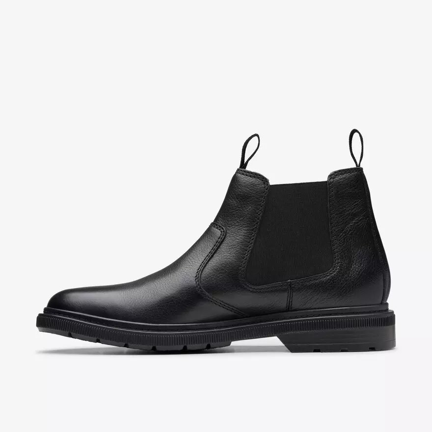 Botines Chelsea de cuero negro para hombre Burchill Up Botines Chelsea de cuero negro para hombre Burchill Up