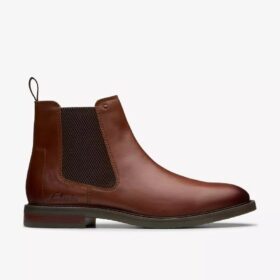 Botines Chelsea Jaxen Easy de cuero marrón claro para hombre