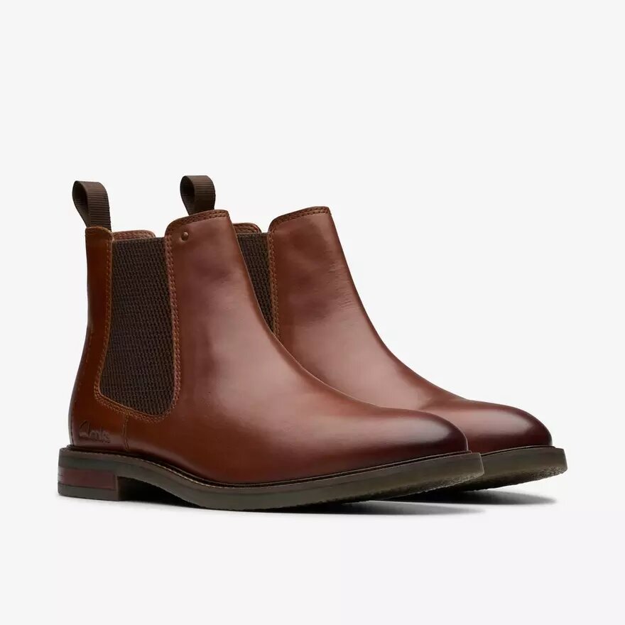 Botines Chelsea Jaxen Easy de cuero marrón claro para hombre Botines Chelsea Jaxen Easy de cuero marrón claro para hombre