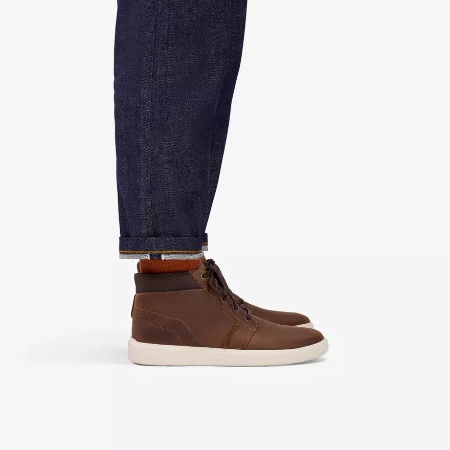 Botines de caña media Brodin para hombre en color cera de abeja Botines de caña media Brodin para hombre en color cera de abeja