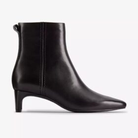 Botines de cuero negro Edina Up para mujer