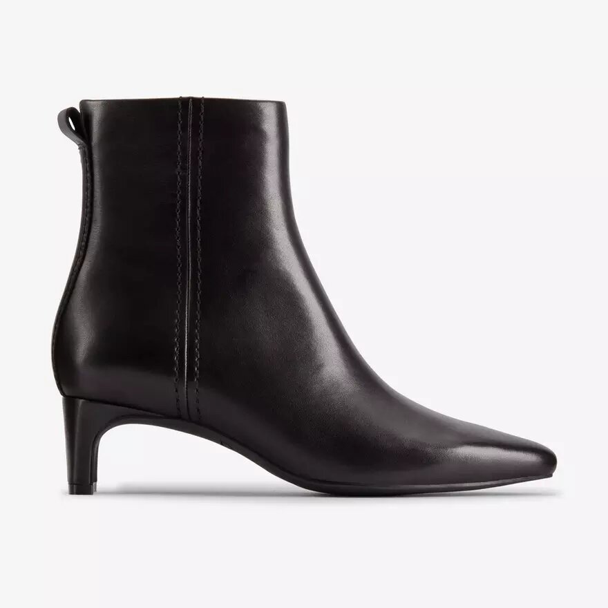 Botines de cuero negro Edina Up para mujer Botines de cuero negro Edina Up para mujer
