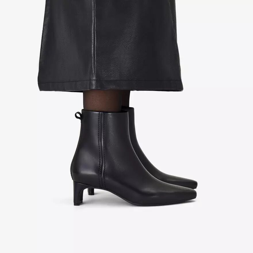 Botines de cuero negro Edina Up para mujer Botines de cuero negro Edina Up para mujer