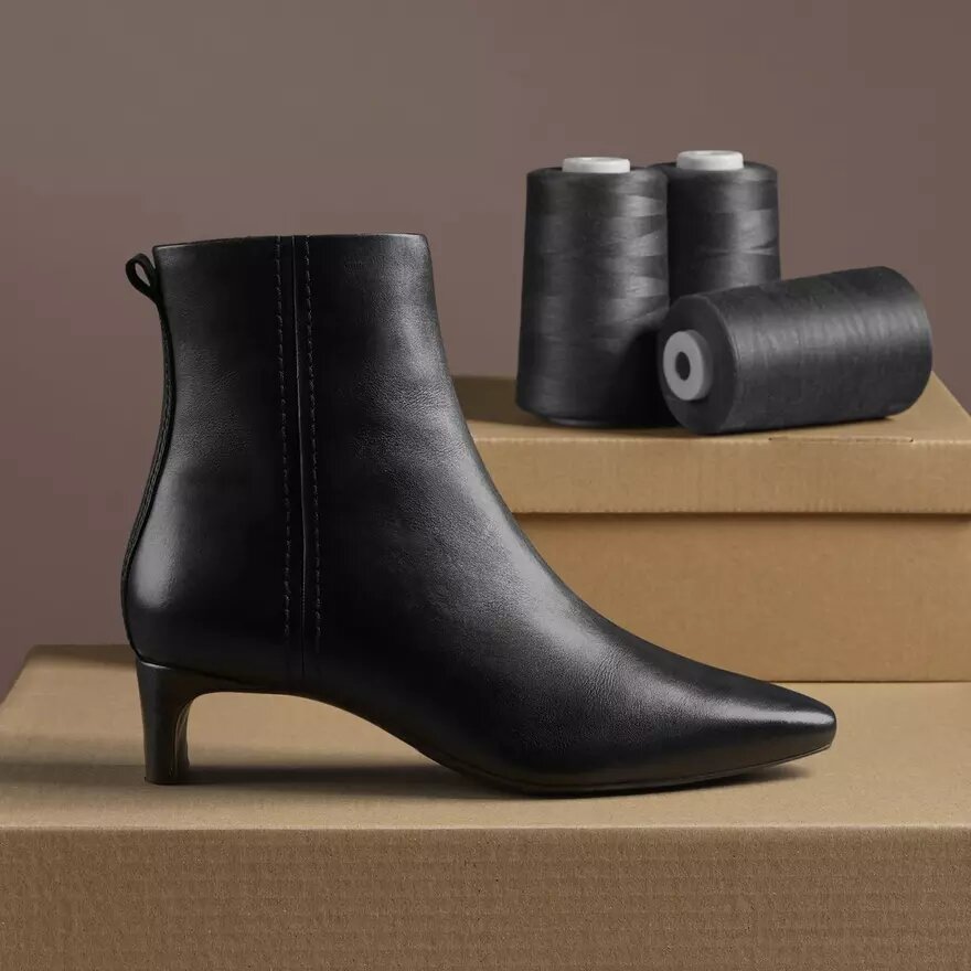 Botines de cuero negro Edina Up para mujer Botines de cuero negro Edina Up para mujer