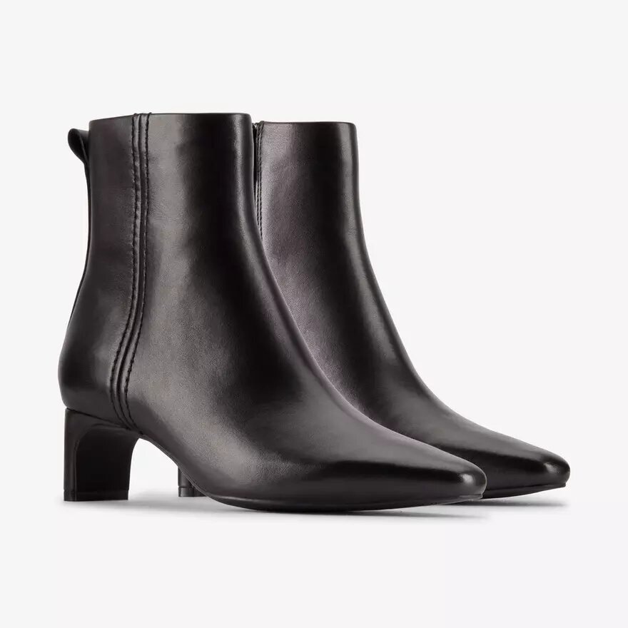 Botines de cuero negro Edina Up para mujer Botines de cuero negro Edina Up para mujer
