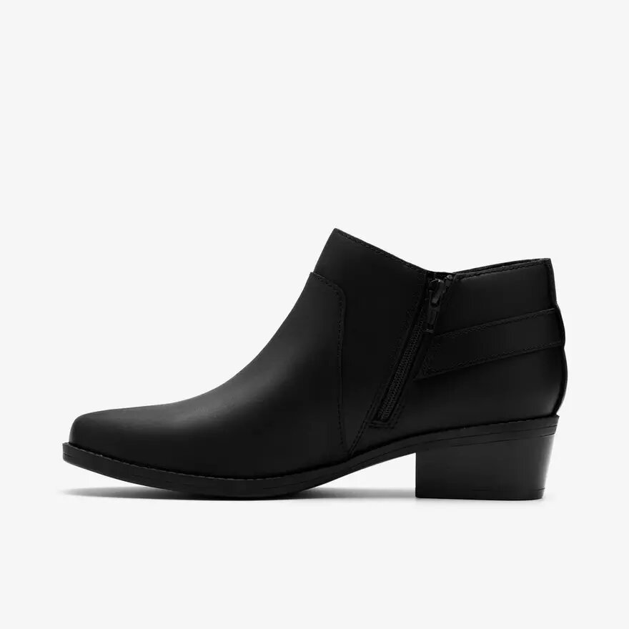 Botines de mujer Danyelle Gema de piel aceitada negra Botines de mujer Danyelle Gema de piel aceitada negra