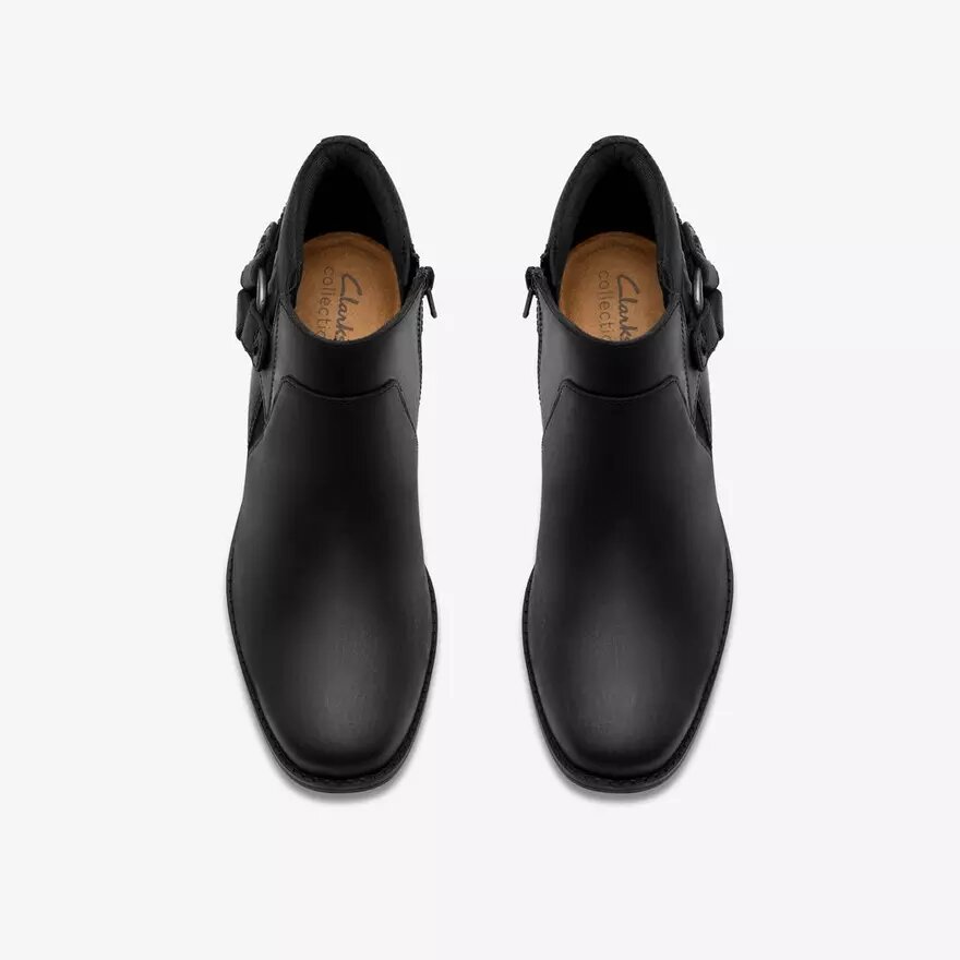 Botines de mujer Danyelle Gema de piel aceitada negra Botines de mujer Danyelle Gema de piel aceitada negra