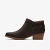 Botines de mujer Danyelle Gema en piel aceitada color topo