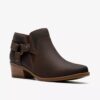 Botines de mujer Danyelle Gema en piel aceitada color topo