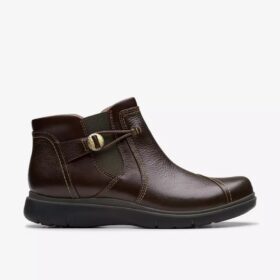 Botines de piel marrón oscuro Certina Joy para mujer