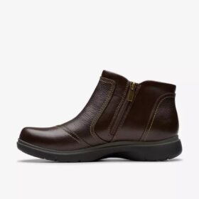 Botines de piel marrón oscuro Certina Joy para mujer