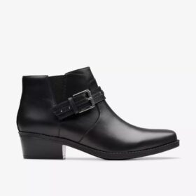 Botines de piel negros Danyelle Wish para mujer