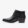 Botines de piel negros Danyelle Wish para mujer Botines de piel negros Danyelle Wish para mujer