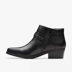 Botines de piel negros Danyelle Wish para mujer
