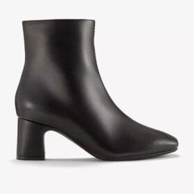 Botines Fernie Zip de cuero negro para mujer