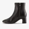 Botines Fernie Zip de cuero negro para mujer Botines Fernie Zip de cuero negro para mujer