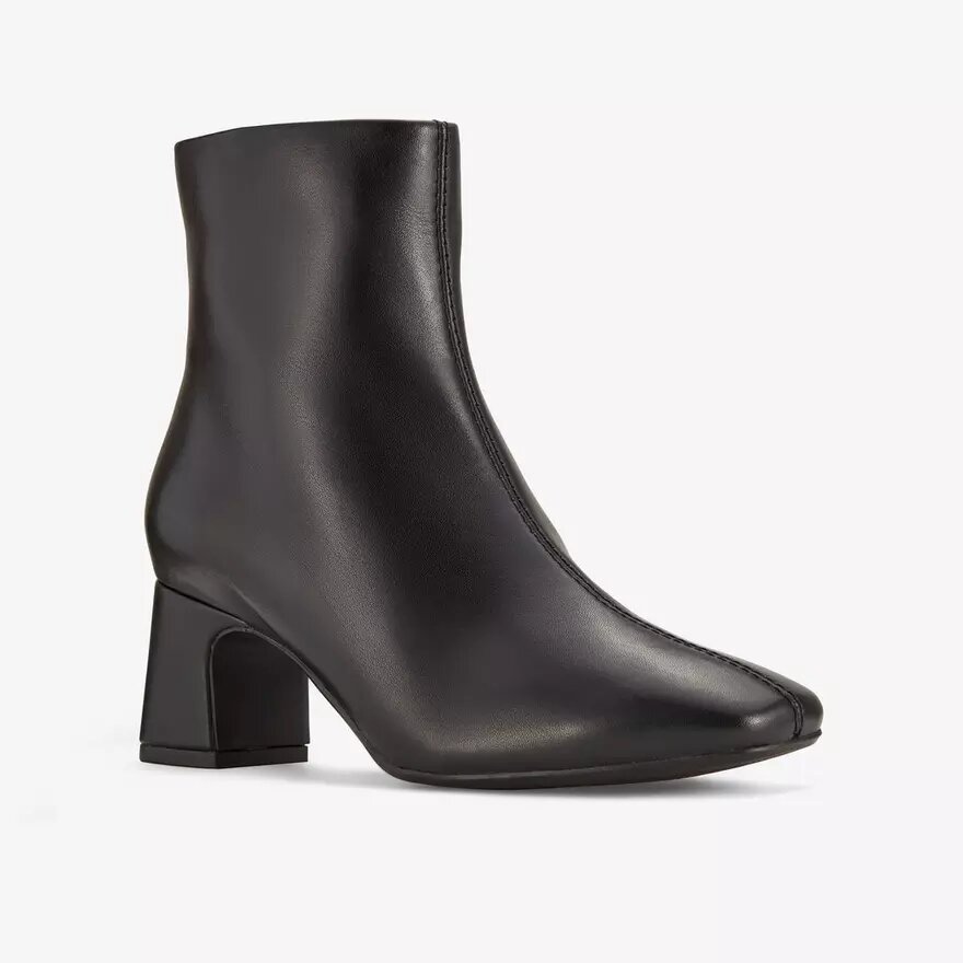 Botines Fernie Zip de cuero negro para mujer Botines Fernie Zip de cuero negro para mujer