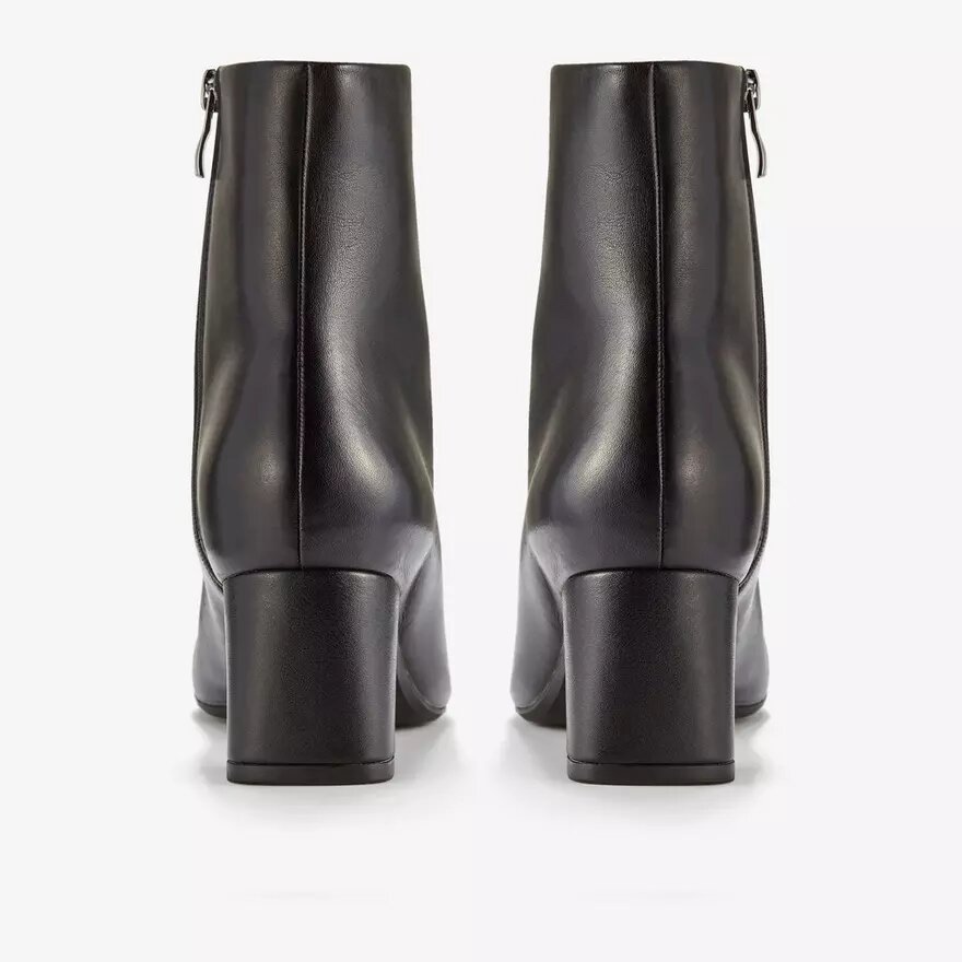 Botines Fernie Zip de cuero negro para mujer Botines Fernie Zip de cuero negro para mujer