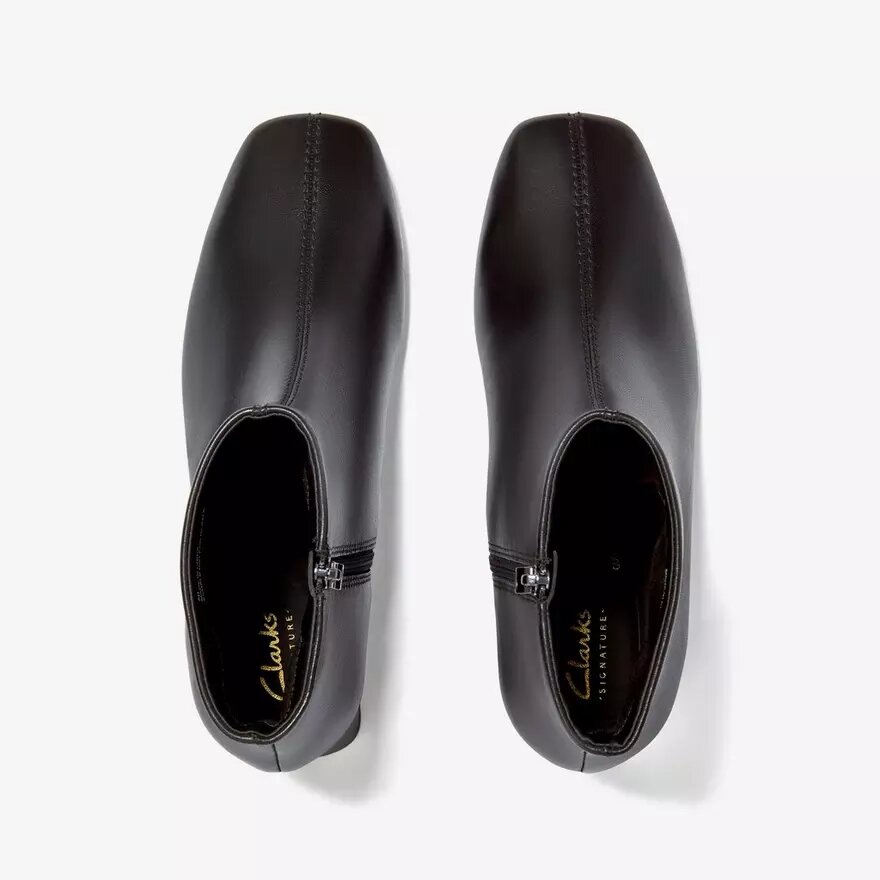 Botines Fernie Zip de cuero negro para mujer Botines Fernie Zip de cuero negro para mujer