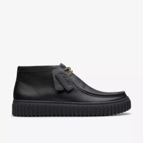 Botines Torhill Hi de cuero negro para hombre