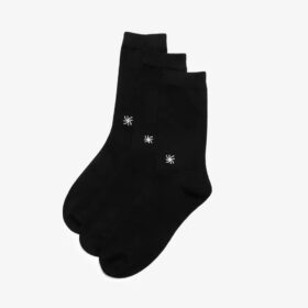 Calcetines cortos negros Cloud Steppers, paquete de 3