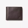 Cartera clásica para hombre «Pebble» plegable y delgada, marrón, EE. UU. Cartera clásica para hombre «Pebble» plegable y delgada, marrón, EE. UU.