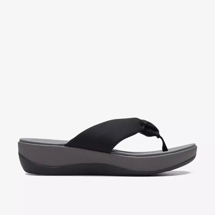 Chanclas Arla Glison para mujer, de tejido negro Cloudsteppers™ Chanclas Arla Glison para mujer, de tejido negro Cloudsteppers™