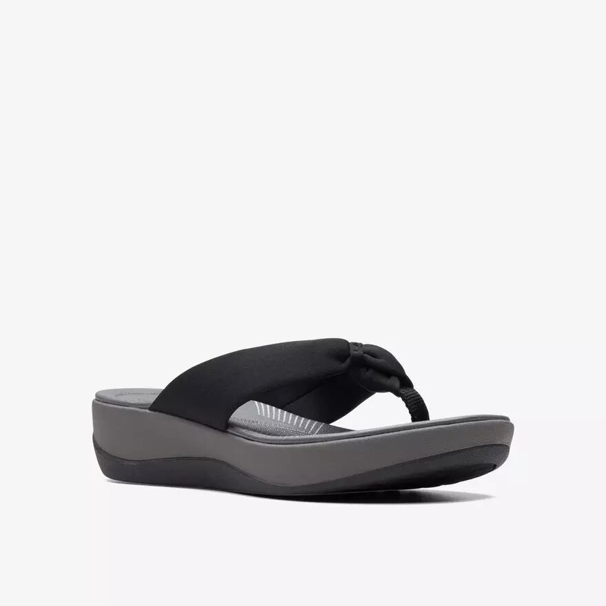Chanclas Arla Glison para mujer, de tejido negro Cloudsteppers™ Chanclas Arla Glison para mujer, de tejido negro Cloudsteppers™