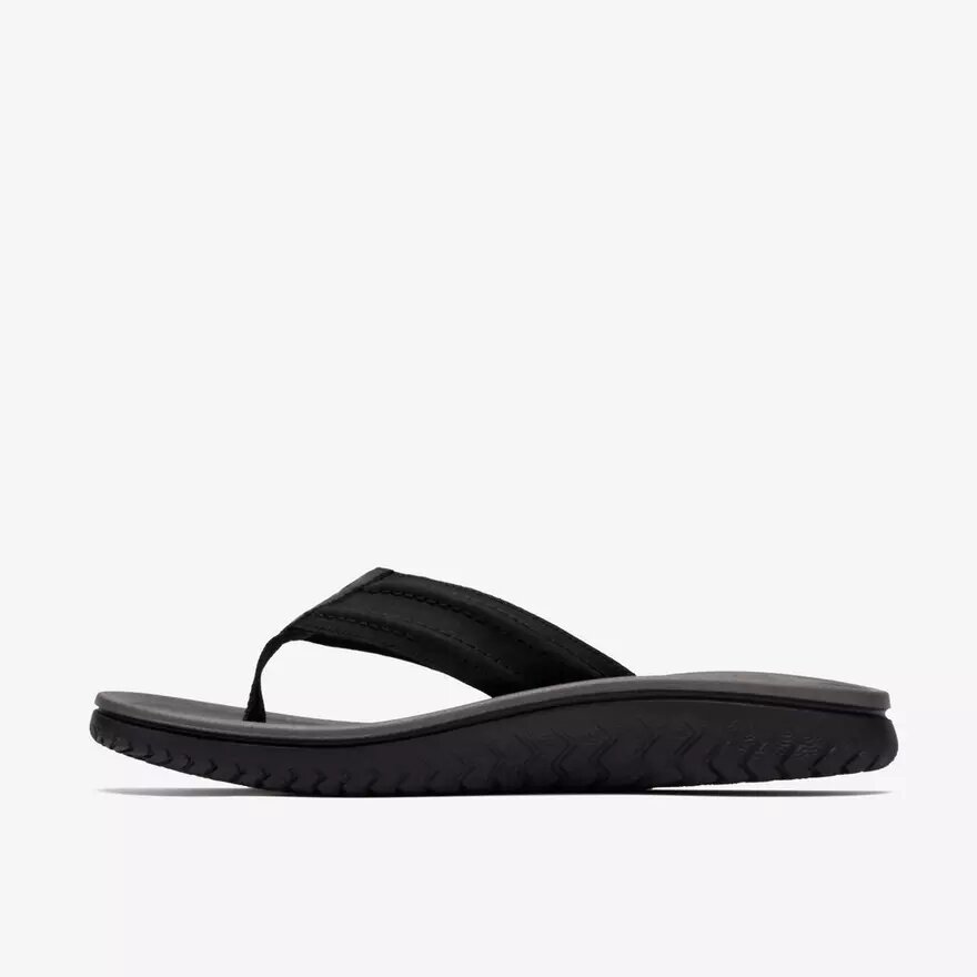 Chanclas Wesley Surf de cuero negro para hombre Chanclas Wesley Surf de cuero negro para hombre