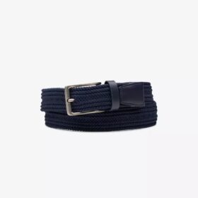 Cinturón de tela trenzada azul marino Cinturones para hombre