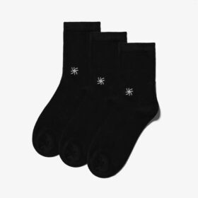 Cloud Steppers, pack de 3 pares de calcetines cortos. Calcetines negros