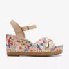 Cuñas blancas «Chicly Floral» para mujer
