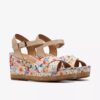 Cuñas blancas «Chicly Floral» para mujer