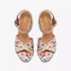 Cuñas blancas «Chicly Floral» para mujer