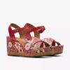 Cuñas «Chicly Floral» con estampado rojo para mujer Cuñas «Chicly Floral» con estampado rojo para mujer