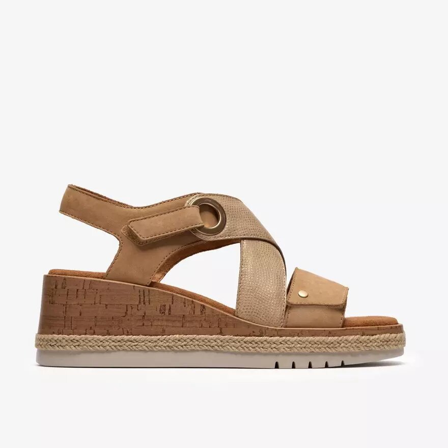 Cuñas combinadas Kidiki Sun Beige para mujer Cuñas combinadas Kidiki Sun Beige para mujer