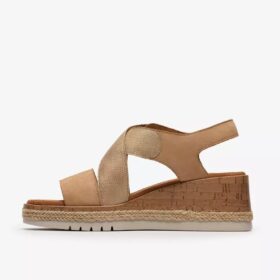 Cuñas combinadas Kidiki Sun Beige para mujer