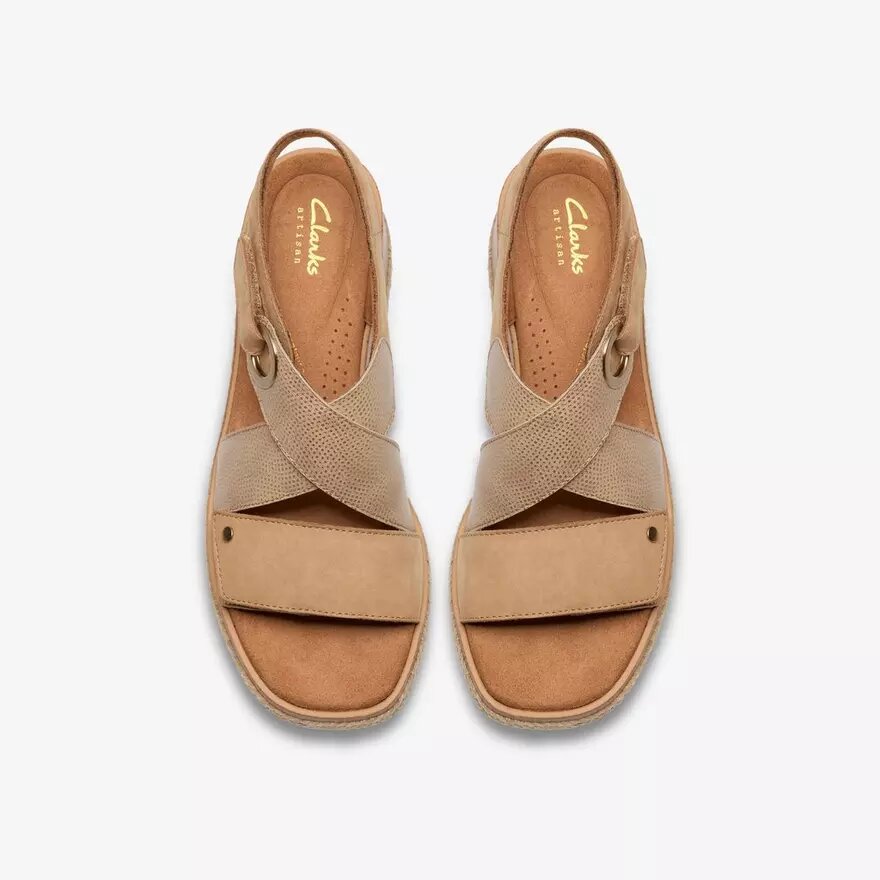 Cuñas combinadas Kidiki Sun Beige para mujer Cuñas combinadas Kidiki Sun Beige para mujer