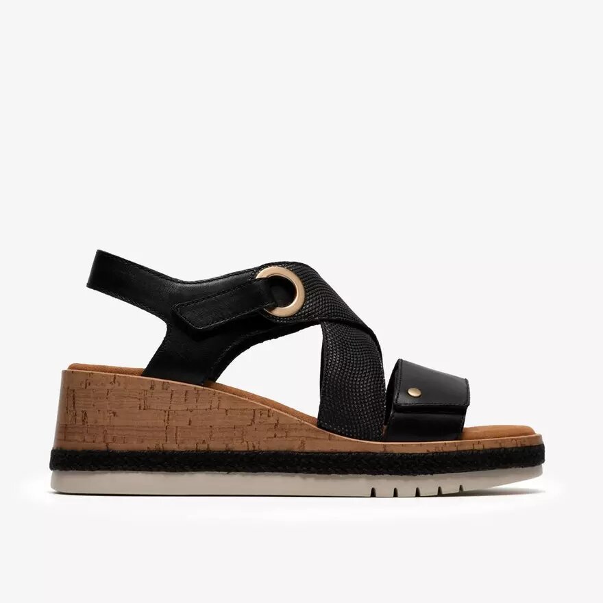 Cuñas combinadas Kidiki Sun negras para mujer Cuñas combinadas Kidiki Sun negras para mujer