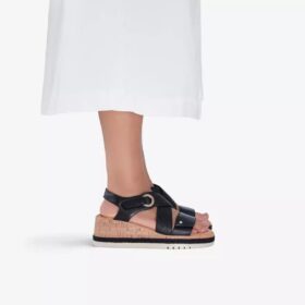 Cuñas combinadas Kidiki Sun negras para mujer