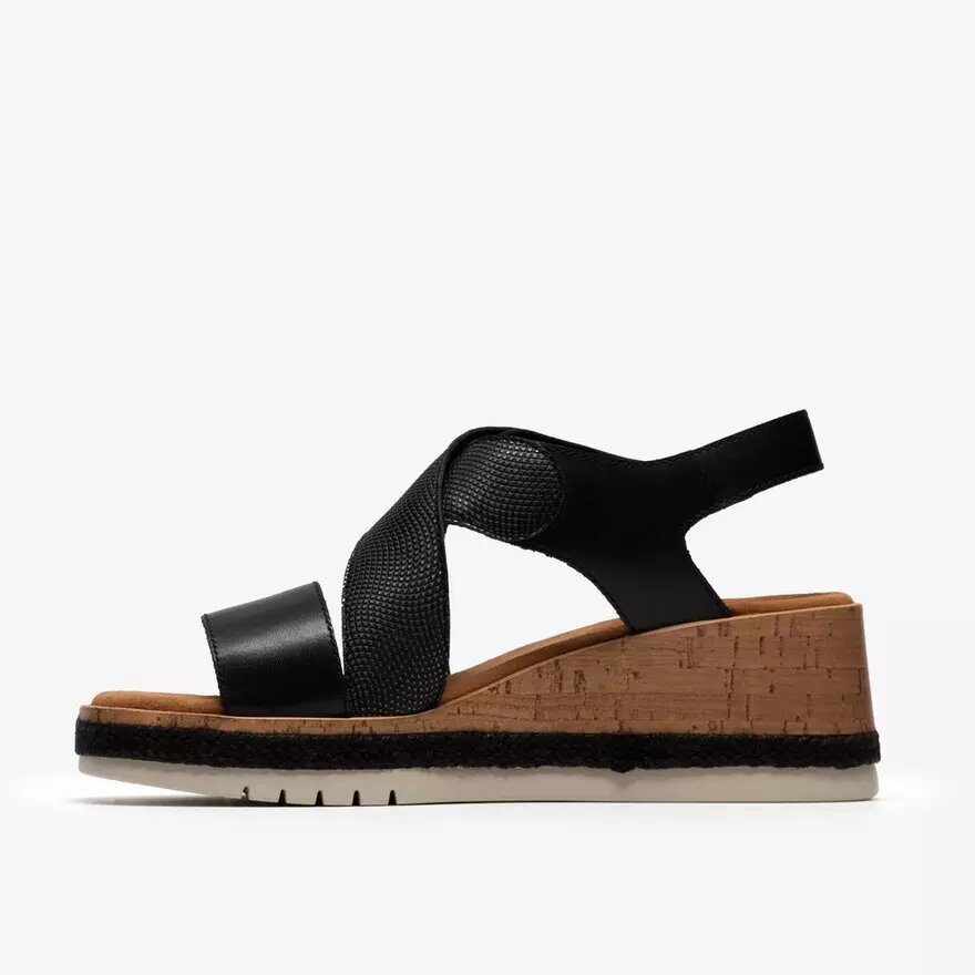 Cuñas combinadas Kidiki Sun negras para mujer Cuñas combinadas Kidiki Sun negras para mujer