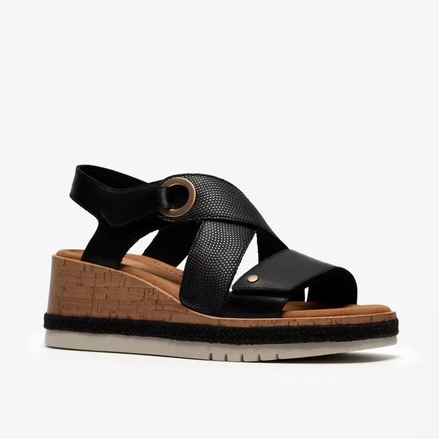 Cuñas combinadas Kidiki Sun negras para mujer Cuñas combinadas Kidiki Sun negras para mujer