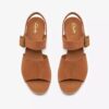 Cuñas de ante marrón claro para mujer Cuñas de ante marrón claro para mujer