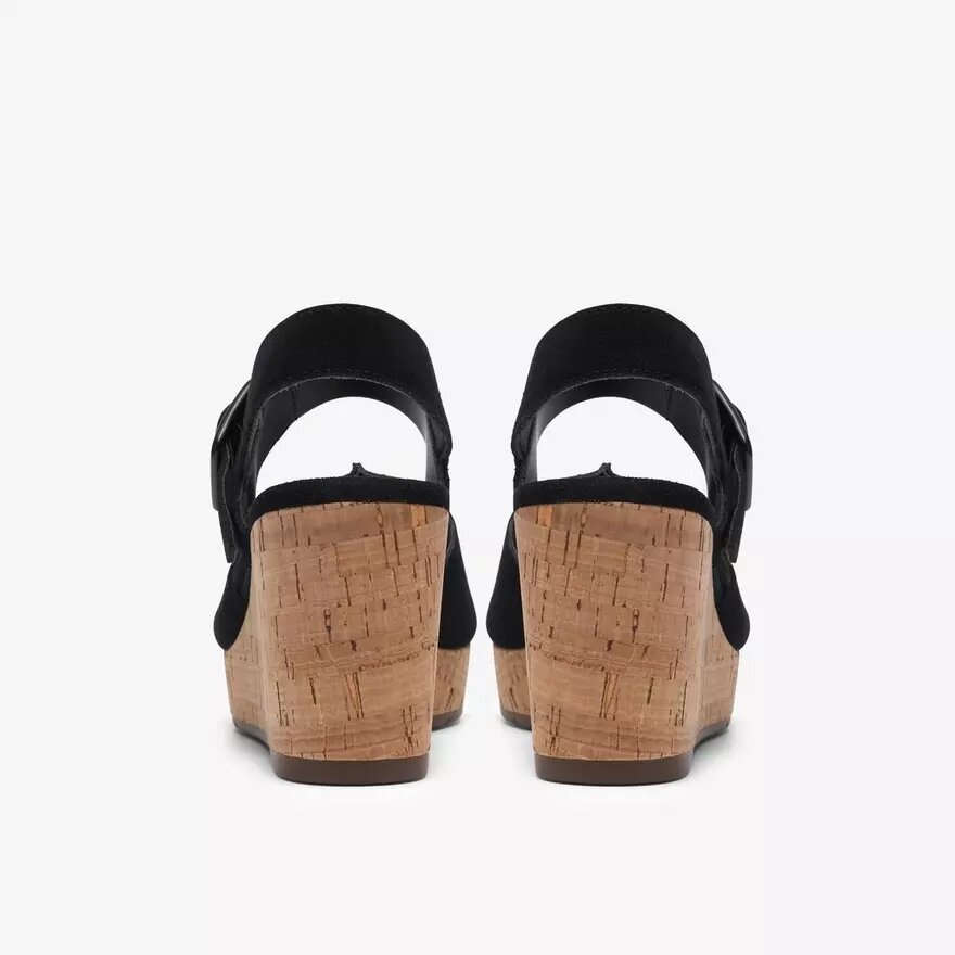 Cuñas de ante negro «Sabina Dream» para mujer Cuñas de ante negro «Sabina Dream» para mujer